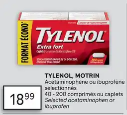 Brunet TYLENOL, MOTRIN Acétaminophène ou ibuprofène sélectionnés offer