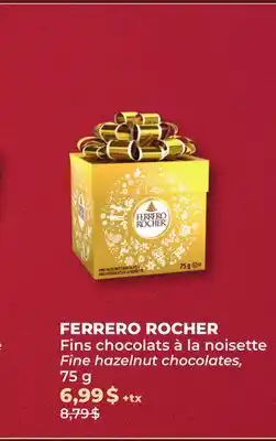 Familiprix FERRERO ROCHER, Fine hazelnut chocolates, 75 g offer