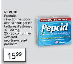 Brunet PEPCID Produits sélectionnés pour aider à soulager les brûlures d'estomac 10 - 20 mg offer