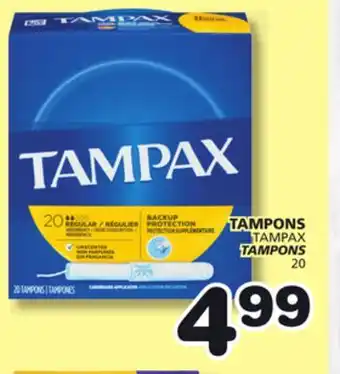 Marches Tradition TAMPAX TAMPONS offer