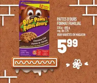 Metro PATTES D'OURS FORMAT FAMILIAL offer