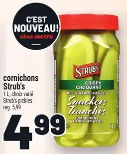 Metro CORNICHONS STRUB'S | STRUB'S PICKLES offer