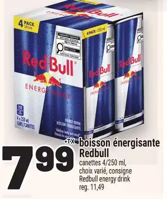 Metro BOISSON ÉNERGISANTE REDBULL | REDBULL ENERGY DRINK offer