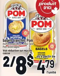 Metro BAGELS TRANCHÉS POM | POM SLICED BAGELS offer