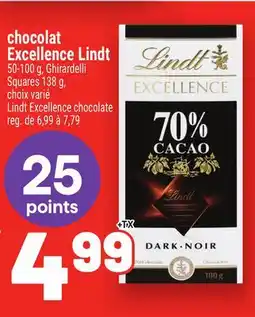 Metro CHOCOLAT EXCELLENCE LINDT | LINDT EXCELLENCE CHOCOLATE offer