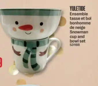 Jean Coutu YULETIDE Snowman cup and bowl set offer