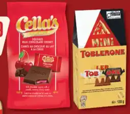 Jean Coutu CELLA'S , 150 g, TOBLERONE Chocolats, 120 g offer