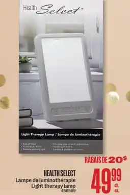Jean Coutu HEALTH SELECT Light therapy lamp offer