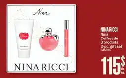 Jean Coutu NINA RICCI 3 produits 3-pc. gift set offer