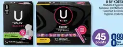 Jean Coutu U BY KOTEX Selected feminine hygiene products offer