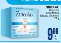 Jean Coutu ZINCOFAX Selected ointments offer