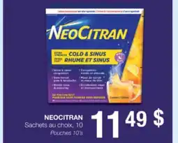 Jean Coutu NEOCITRAN Pouches offer