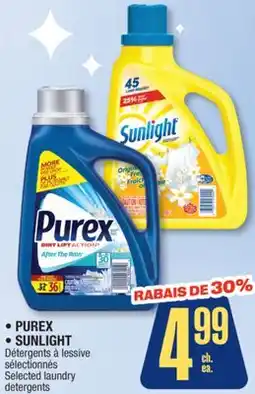 Jean Coutu PUREX, SUNLIGHT Selected laundry detergents offer
