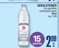 Jean Coutu GEROLSTEINER Carbonated water offer