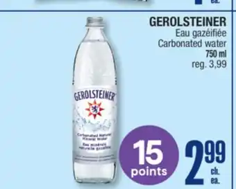 Jean Coutu GEROLSTEINER Carbonated water offer