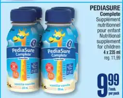 Jean Coutu PEDIASURE Complete Nutritional supplement for children offer