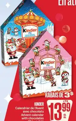 Jean Coutu KINDER Advent calendar with chocolates offer
