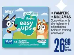 Jean Coutu PAMPERS, NINJAMAS Selected training underwear offer