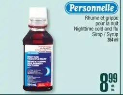 Jean Coutu PERSONNELLE Nighttime cold and flu Syrup offer