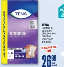 Jean Coutu TENA Selected underwear and pads offer