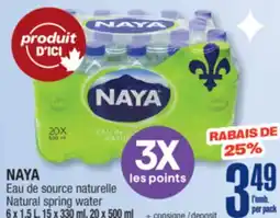 Jean Coutu NAYA Natural spring water offer