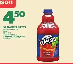 Provigo MOTT'S CLAMATO JUICE, 1,89 L offer