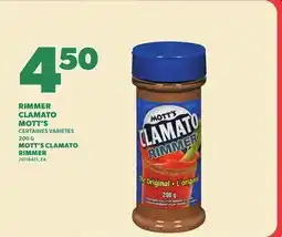 Provigo MOTT'S CLAMATO RIMMER, 200 offer