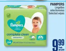 Jean Coutu PAMPERS Lingettes sélectionnées Selected wipes offer
