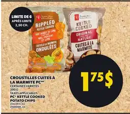 Provigo PC KETTLE COOKED POTATO CHIPS, 200 G offer