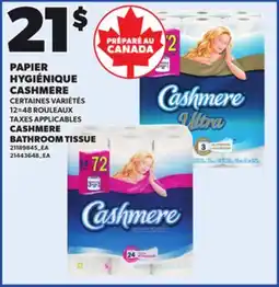 Provigo CASHMERE BATHROOM TISSUE, 12=48 ROULEAUX offer