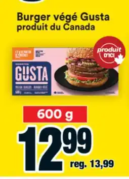 Super C Burger végé Gusta offer