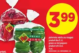 Maxi POIVRONS VERTS OU ROUGES | GREEN OR RED PEPPERS, 4 UN offer