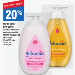 Maxi SUR LES SOINS POUR BÉBÉS JOHNSON & JOHNSON, 192-800 mL/623 g/1 L, 1 un./25 un offer
