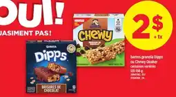 Maxi BARRES GRANOLA DIPPS OU CHEWY QUAKER, 120-156 G offer