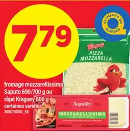 Maxi FROMAGE MOZZARELLISSIMA SAPUTO 690/700 G OU RÂPÉ KINGSEY 600 G offer