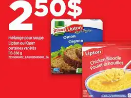 Maxi mélange pour soupe Lipton ou Knorr, 113-338 g offer