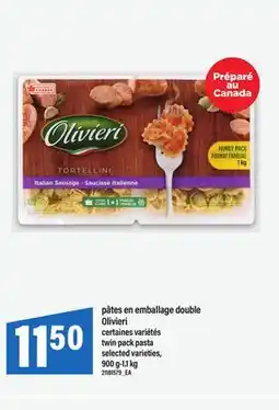 Maxi PÂTES EN EMBALLAGE DOUBLE OLIVIERI | TWIN PACK PASTA, 900 g-1.1 kg offer
