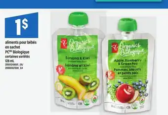 Maxi ALIMENTS POUR BÉBÉS EN SACHET PC BIOLOGIQUE, 128 ML offer