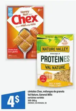 Maxi CÉRÉALES CHEX, MÉLANGES DE GRANOLA VAL NATURE, GENERAL MILLS, 300-360 G offer