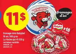 Maxi fromage mini Babybel 18 un./360 g ou La Vache qui rit 535 g offer