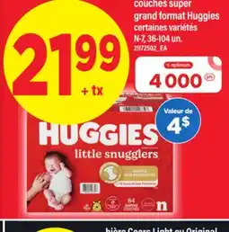 Maxi COUCHES SUPER GRAND FORMAT HUGGIES, N-7, 36-104 UN offer