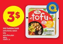 Maxi TOFU FONTAINE SANTÉ EXTRA-FERME, NATURE TOFU | EXTRA FIRM PLAIN, 400 G offer