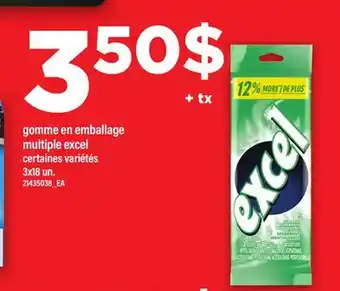 Maxi GOMME EN EMBALLAGE MULTIPLE EXCEL, 3X18 UN offer