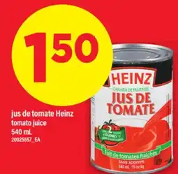 Maxi JUS DE TOMATE HEINZ | TOMATO JUICE, 540 ML offer