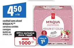 Maxi COCKTAIL SANS ALCOOL M'AQUA PC, 6X355 ML offer