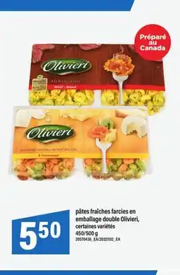 Maxi PÂTES FRAÎCHES FARCIES EN EMBALLAGE DOUBLE OLIVIERI, 450/500 G offer