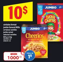 Maxi CÉRÉALES FORMAT JUMBO GENERAL MILLS | JUMBO CEREAL, 825 G-1,3 KG offer
