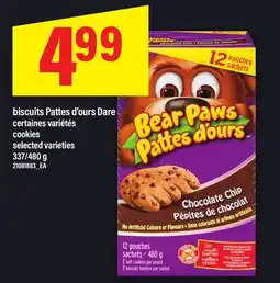 Maxi BISCUITS PATTES D'OURS DARE | COOKIES, 337/480 G offer