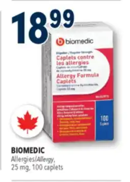 Familiprix BIOMEDIC, Allergy, 25 mg, 100 caplets offer