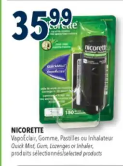 Familiprix NICORETTE Quick Mist, Gum, Lozenges or Inhaler selected products offer